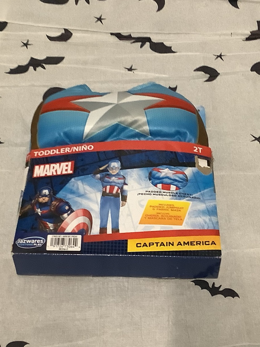 Marvel Captain America Halloween Costume - Blue, Red, White size 2t